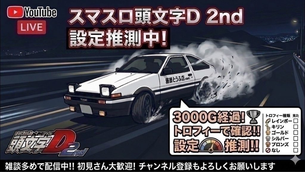 【第170回】第100回目目！設定推測回。スマスロ頭文字D2nd