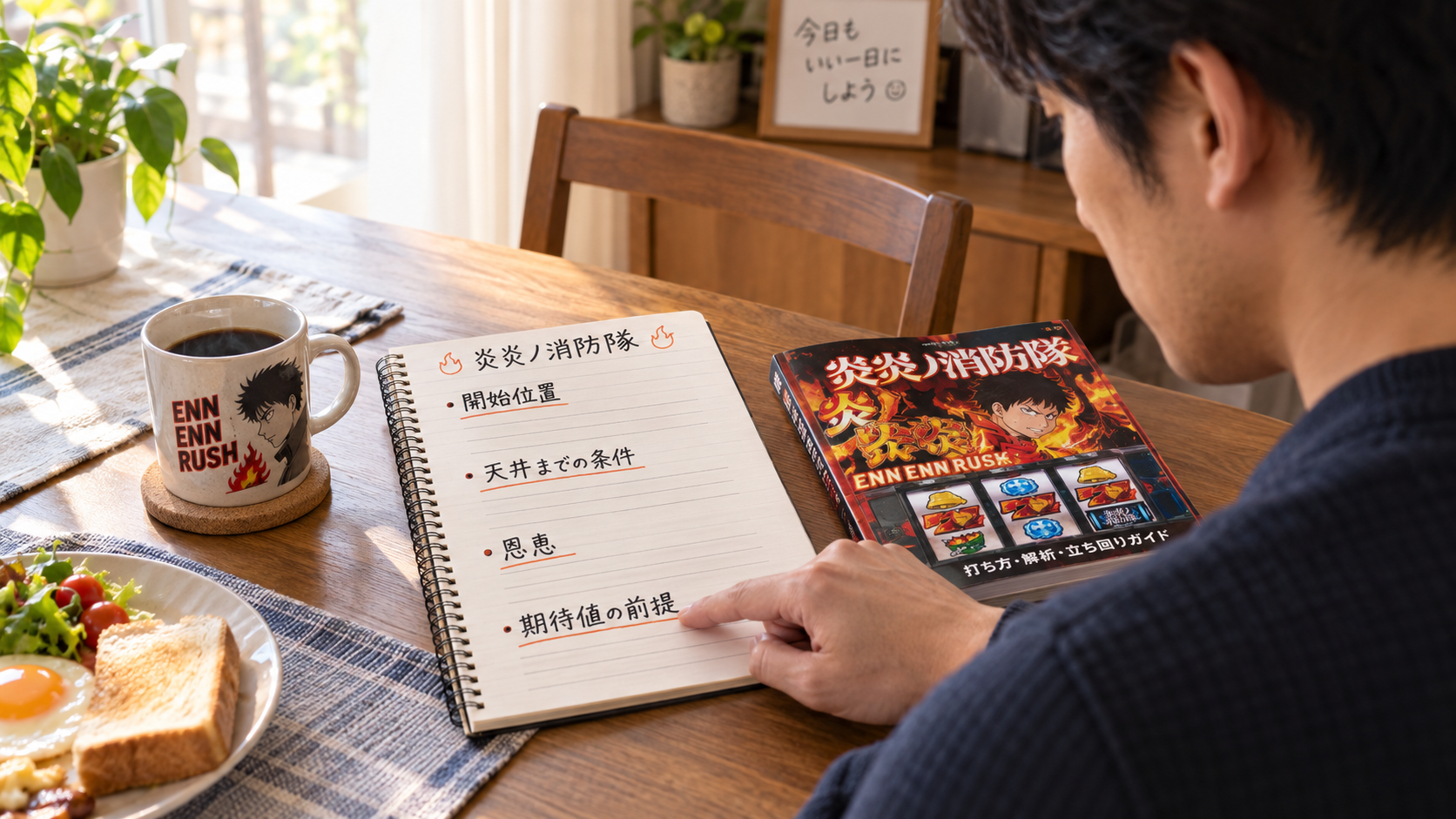 外出前に天井狙いの開始条件と期待値の前提を確認する成人